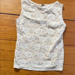 Chic White Floral Lace Camisole